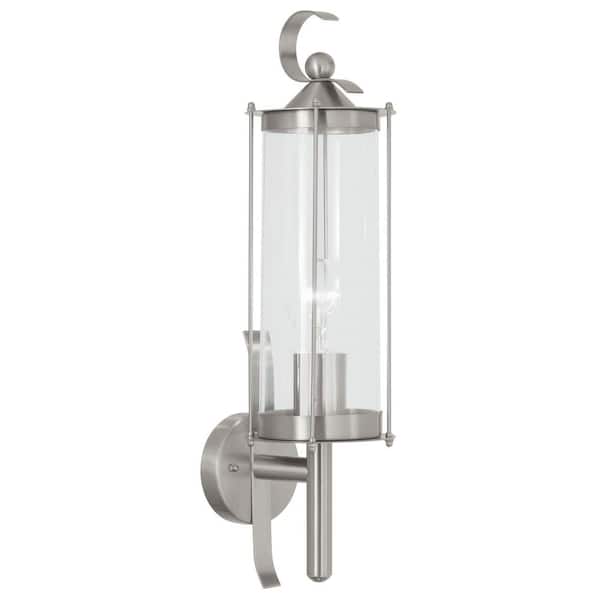 Eglo Cornwall Stainless Steel Outdoor Wall Lantern Sconce