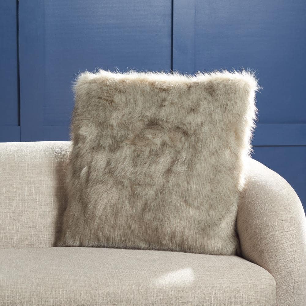 Berlon Gray 20 in. X 20 in. Throw Pillow