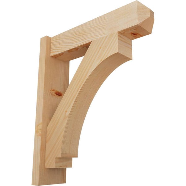 Ekena Millwork 6 in. x 24 in. x 20 in. Imperial Craftsman Smooth Douglas Fir Outlooker