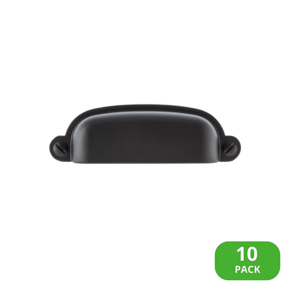 10-Pack Garner 2-3/4 in. (70 mm) Center-to-Center Traditional Matte Black Cup Drawer Pull price history on PriceWatchPro