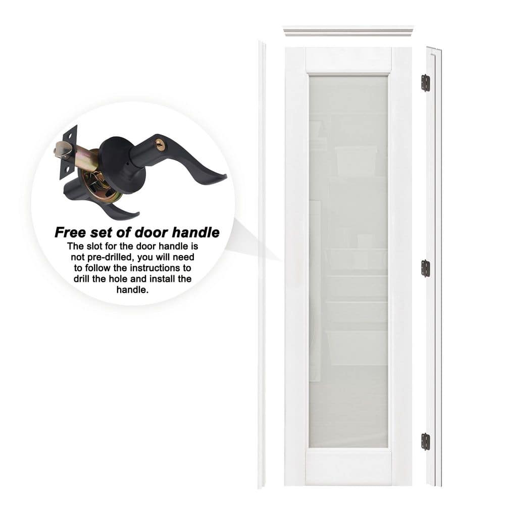 Assembly Required 24 in. x 80 in. 1-Lite Frosted Glass Right White MDF Single Interior Door Kit w/ Separate Jamb price history on PriceWatchPro