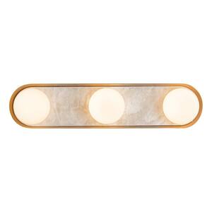 Alonso 23-in 1 Light 13-Watt Vintage Brass Integrated LED Vanity Light