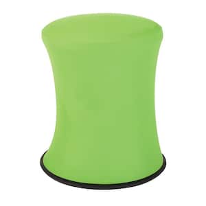 18"-26" Active Height Stool with White Frame and Green Fabric