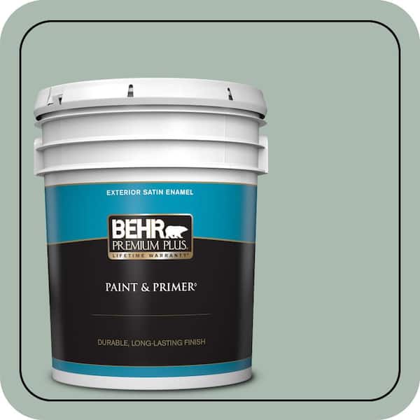 BEHR PREMIUM PLUS 5 gal. #PPU11-14 Zen Satin Enamel Exterior Paint & Primer