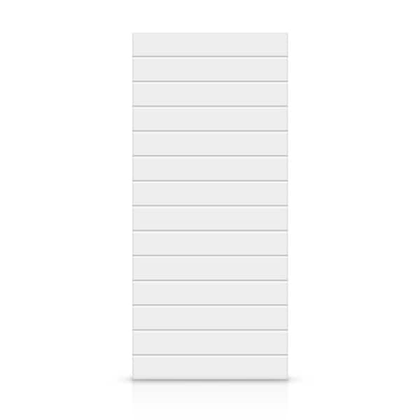 CALHOME 24 in. x 84 in. Hollow Core White Painted Composite MDF Interior Door Slab