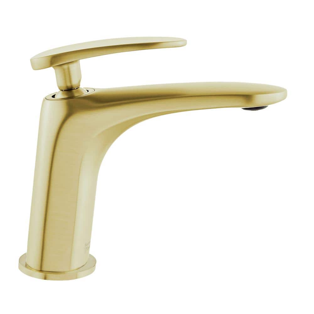 Sublime Brushed Gold Single-Handle Bathroom Faucet