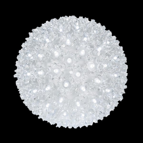 null 7.5 in. 120-Light LED Cool White Twinkle Starlight Sphere
