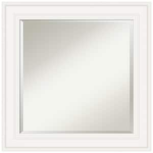 Ridge White 25.5 in. W x 25.5 in. H Framed Beveled Wall Mirror in White