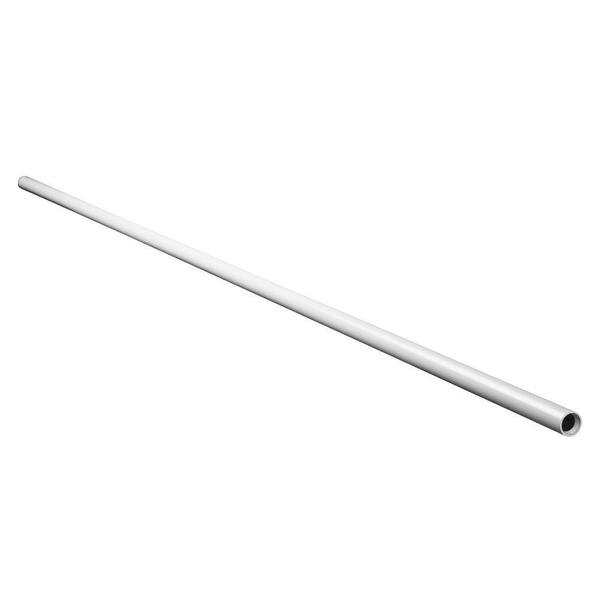 Veranda 1-1/2 in. x 104 in. Vinyl White Round Handrail Section