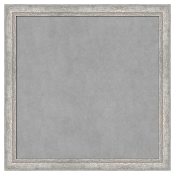 Amanti Art Angled Silver 27 in. x 27 in. Framed Magnetic Board