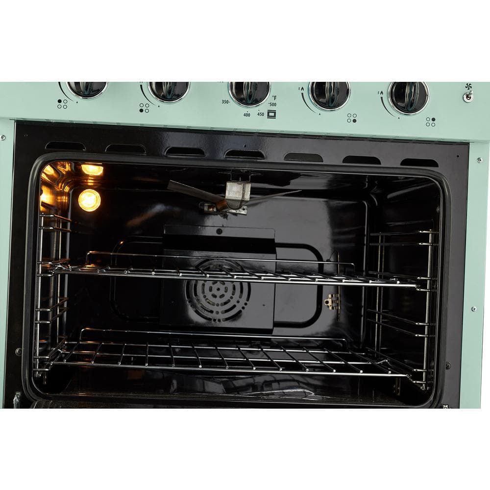 Summer Mint Green 30" Retro Freestanding Gas Range with Convection Oven