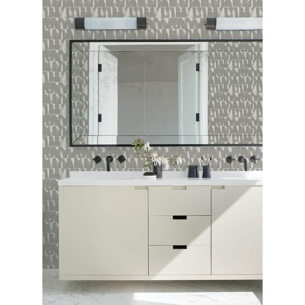 Bancroft Grey Abstract Non-Woven Washable Wallpaper