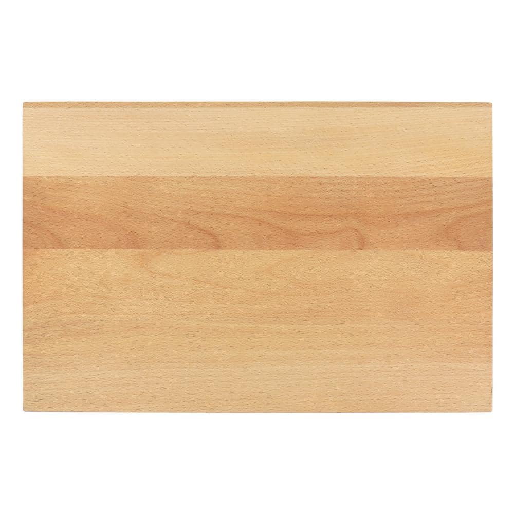 18" x 12" Beech Wood Rectangular Cutting Board with Grooves
