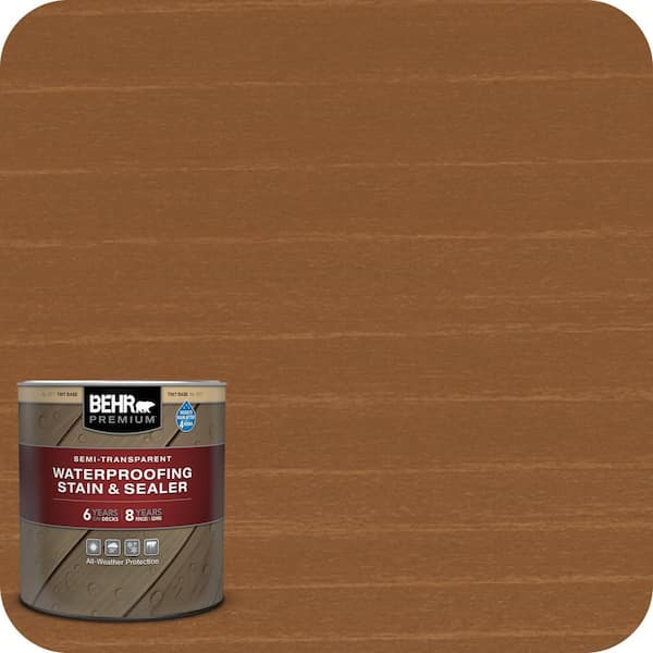 1 qt. #ST-110 Chestnut Semi-Transparent Waterproofing Exterior Wood Stain and Sealer