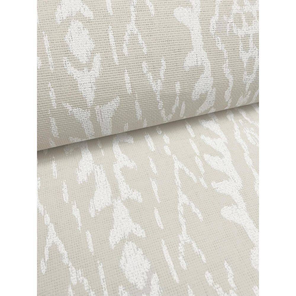Beige and Cream Geometric Ikat Wallpaper Roll
