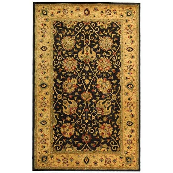 SAFAVIEH Antiquity Black 5 ft. x 8 ft. Border Speckled Area Rug
