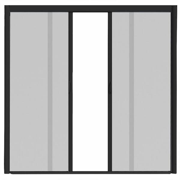 VisiScreen 72 in. x 84 in. VS1 Black Retractable Screen Door, Double Cassette