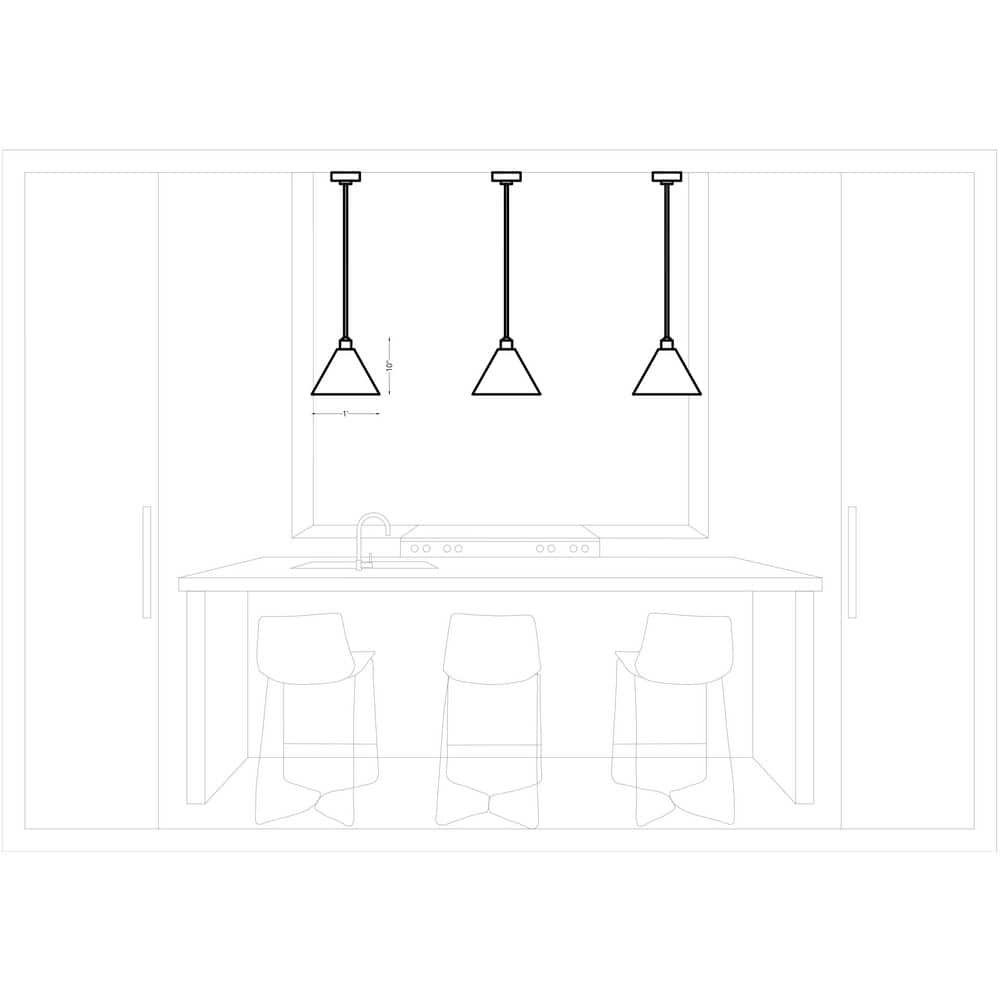 Midnight Black Glass Pendant Light with Clear Seeded Shade