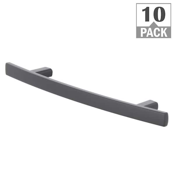 Everbilt Contemporary Beam 5-1/16 in. (128 mm) matte black Classic Cabinet Pull (10-Pack)