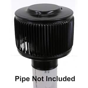 3 in. Dia Aura PVC Vent Cap Exhaust with Adapter for Schedule 40 or Schedule 80 PVC Pipe in Black
