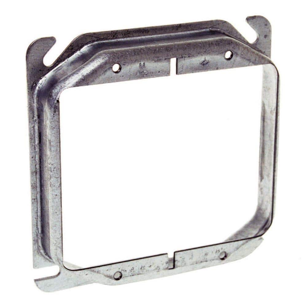 RACO 4 in. W Steel Metallic 2-Gang Two-Device 1 in. Raised