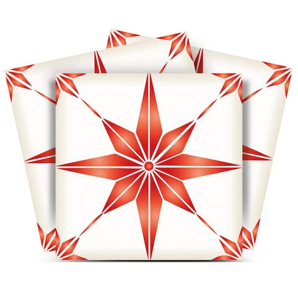 MI ALMA Red Orange B68 8 in. x 8 in. Vinyl Peel and Stick Tile (24 Tiles, 10.67 sq.ft./Pack)