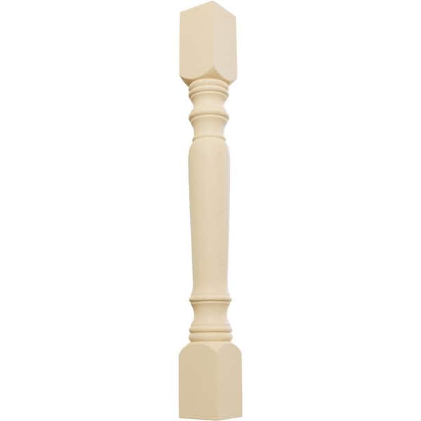 Ekena Millwork 3-3/4 in. x 3-3/4 in. x 35-1/2 in. Unfinished Maple Legacy Tapered Cabinet Column