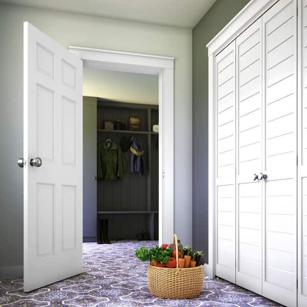 eightdoors 28 in. x 80 in. x 1-3/8 in. 6-Panel Solid Core White
