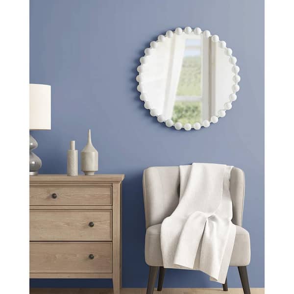 Anky 27 in. W x 27 in. H Iron Framed Round Decorative Accent Wall Mirror