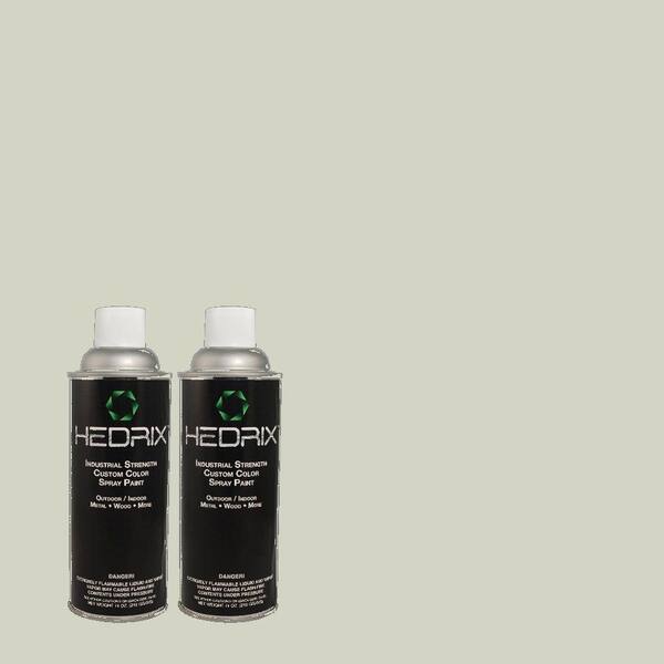 Hedrix 11 oz. Match of MQ3-48 Shy Green Semi-Gloss Custom Spray Paint (2-Pack)