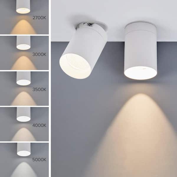 Maxxima 3 in. Adjustable LED Cylinder Downlight, Spot Light, 1000