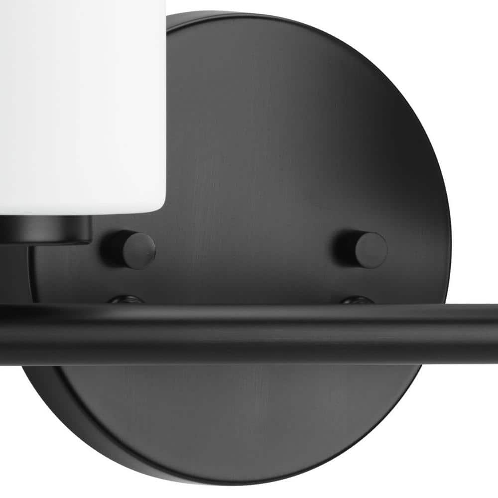 Sleek Textured Black Porcelain 4-Light Modern Bath Vanity Fixture