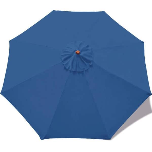 ITOPFOX 9 ft. 8-Ribs Round Patio Market Umbrella Replacement Cover in Dodger Blue