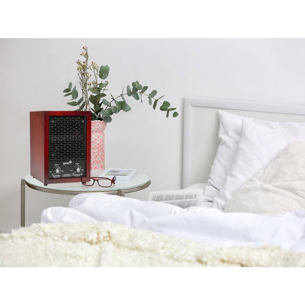 Ivation Cherry Wood HEPA Air Purifier with Ozone Generator