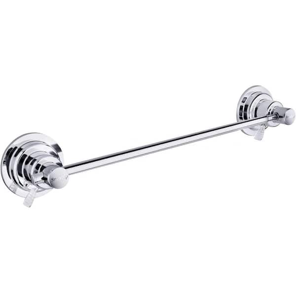 Suction Cup Extendable Towel Bar 17-29 in. Stainless Steel Chrome Plating Adjustable Length Strong Suction