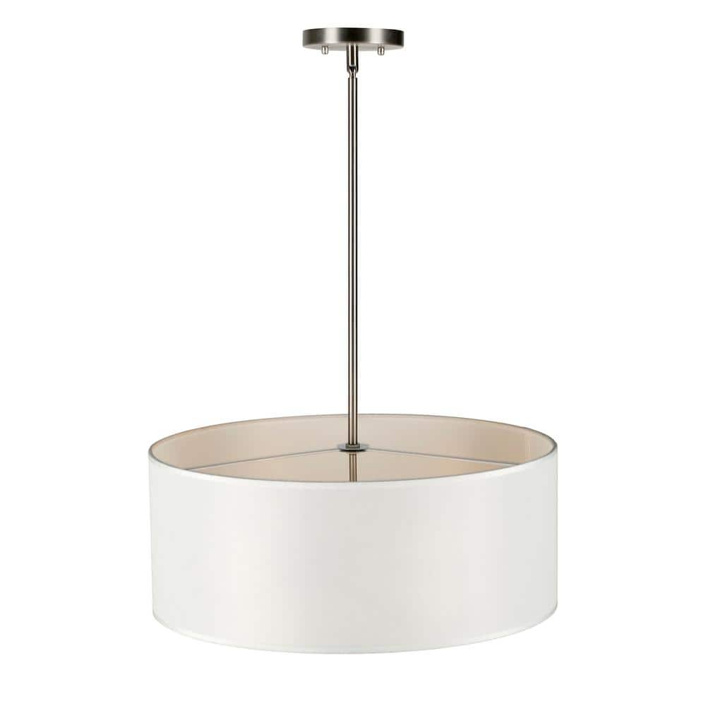Betty Brushed Nickel Transitional 3-Light Drum Pendant