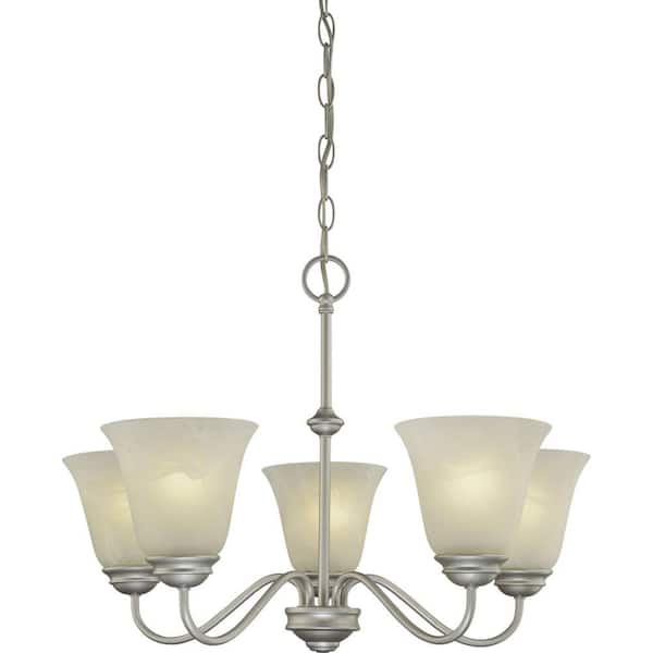 Volume Lighting Hammond 5-Light Nickel Interior Chandelier