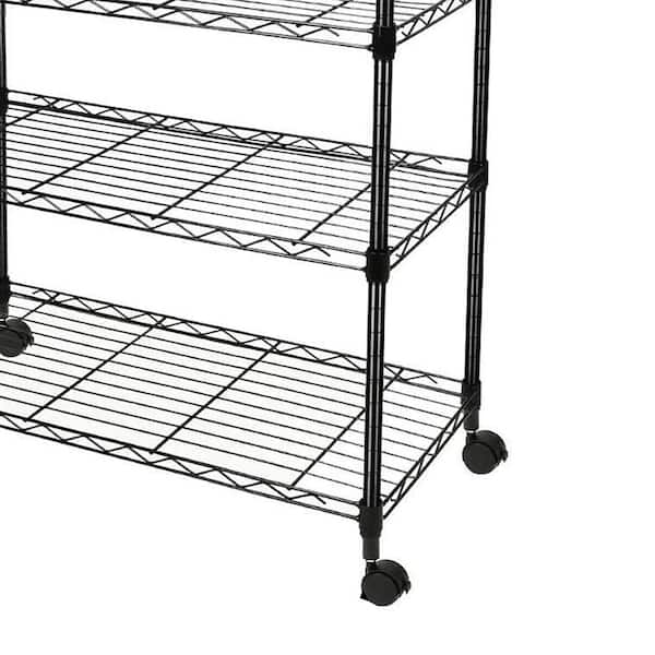 Realspace® 36W Steel 5-Shelf Cabinet, Black