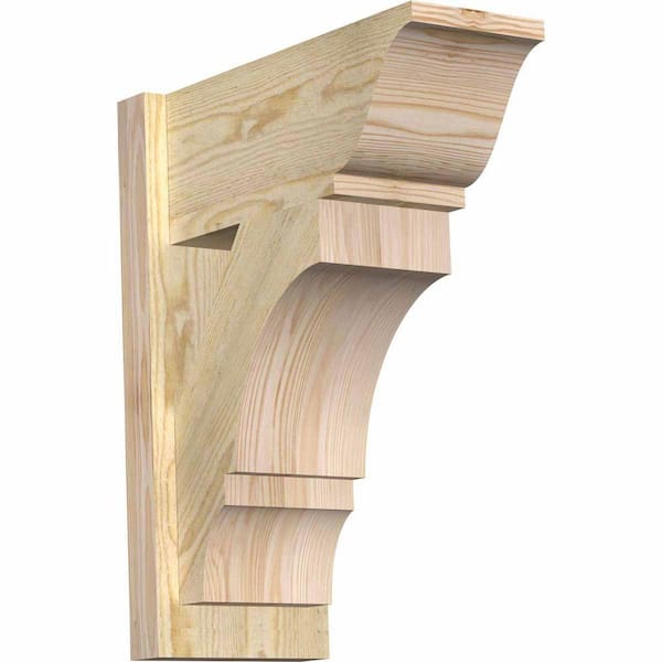 Ekena Millwork 8 in. x 22 in. x 18 in. Balboa Traditional Rough Sawn Douglas Fir Outlooker