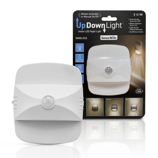 Drejning Satire Uberettiget Sensor Brite LED Indoor Up Down Night Light Bulb SBUD-CD6 - The Home Depot