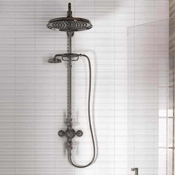 Crown Heights Maori Matte White 3 in. x 8 in. Ceramic Wall Tile (9.0 sq. ft. /Case)