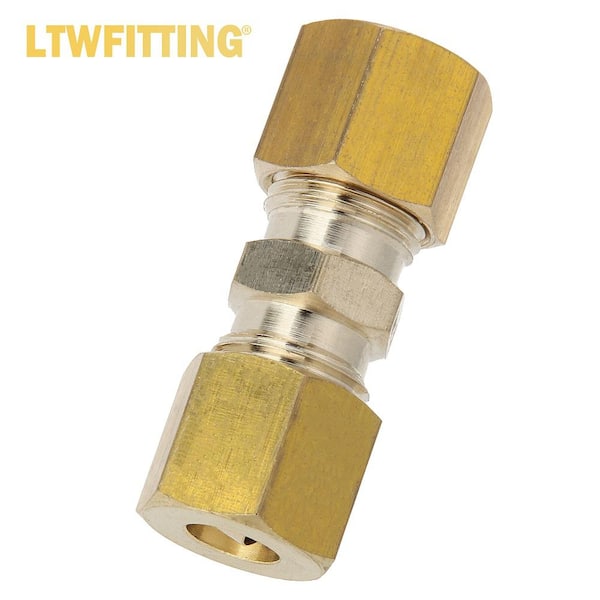 LTWFITTING 1/2-Inch OD Compression Union,Brass Compression Fitting(Pack of  5)