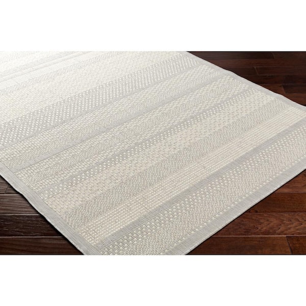 Ravello Cream Stripe 7 ft. x 9 ft. Indoor/Outdoor Area Rug