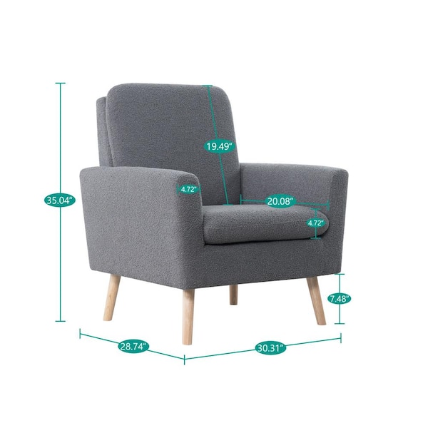 HOMESTOCK Mid-century Modern Chair, Durable Wood frame Arm HOMESTOCK Mid-century Modern Chair, Durable Wood frame Arm