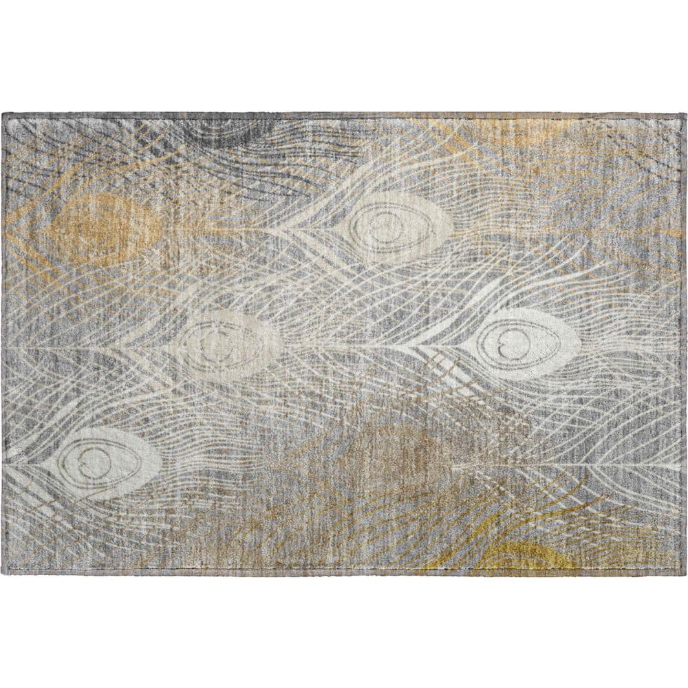 Mayfield Premium Machine Washable Abstract AMF2273 Gray 2 ft. x 3 ft. Accent Rug price history on PriceWatchPro