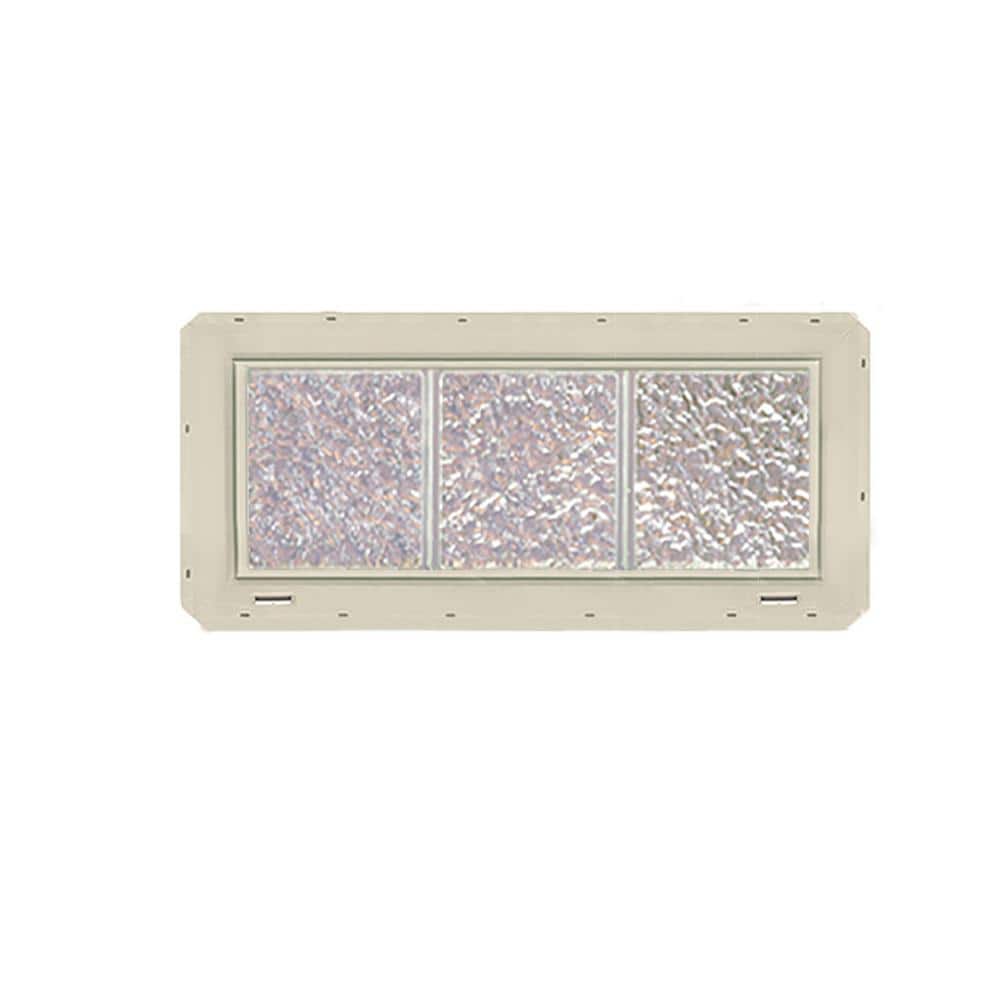 24.25 in. x 9.25 in. x 3.25 in. Ice Pattern Vinyl Framed Glass Block Window with Clay Colored Vinyl Nailing Fin price history on PriceWatchPro