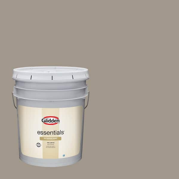 Glidden Essentials 5 gal. PPG1008-4 Gray By Me Satin Exterior Paint