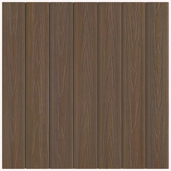 ArmorGuard 15/16 in. x 5-1/4 in. x 20 ft. Forest Brown Grooved Edge Capped Composite Decking Board