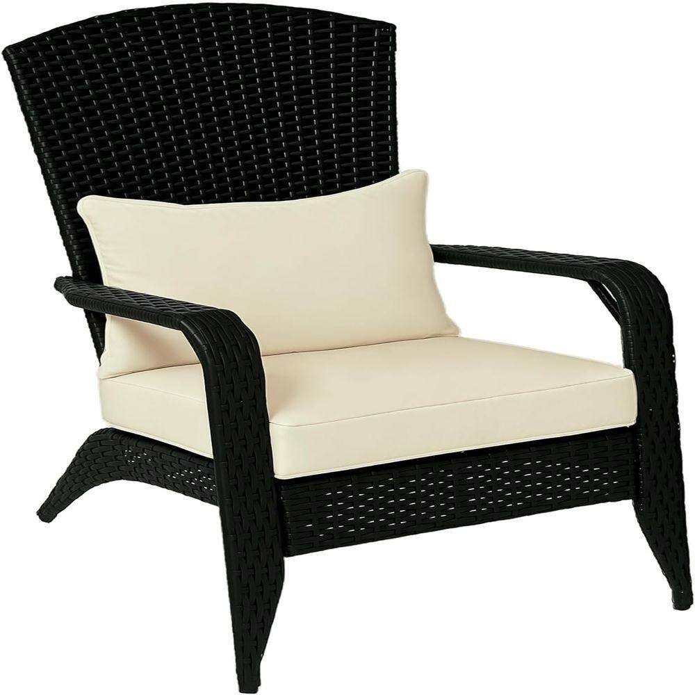 Outdoor Black Steel Adirondack Chair for Patio or Garden price history on PriceWatchPro