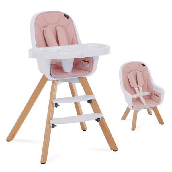 Zoodle Pink Modern 2-in-1 Highchair